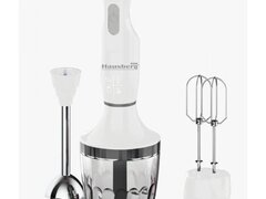 Blender 3 in 1 Hausberg HB-7706A, capacitate bol 0.75 l, 600 W, Alb